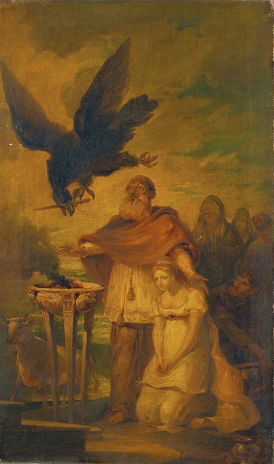 Helena llevada ante el altar para ser sacrificada de Sir Peter Francis Bourgeois